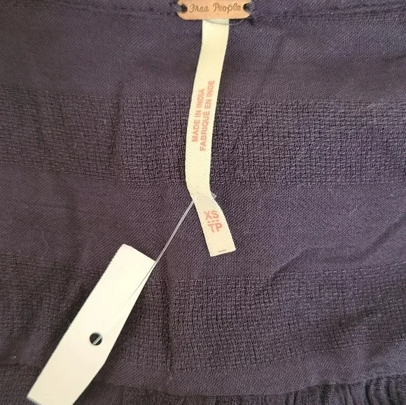 NWT Free People Delilah Blue Embroidered Wrap Dress XS